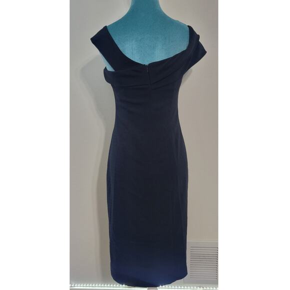 Jay Godfrey Dress Womens Size 2 Midi Black Dress Elegant Formal Sexy Goth Biker - Picture 3 of 13